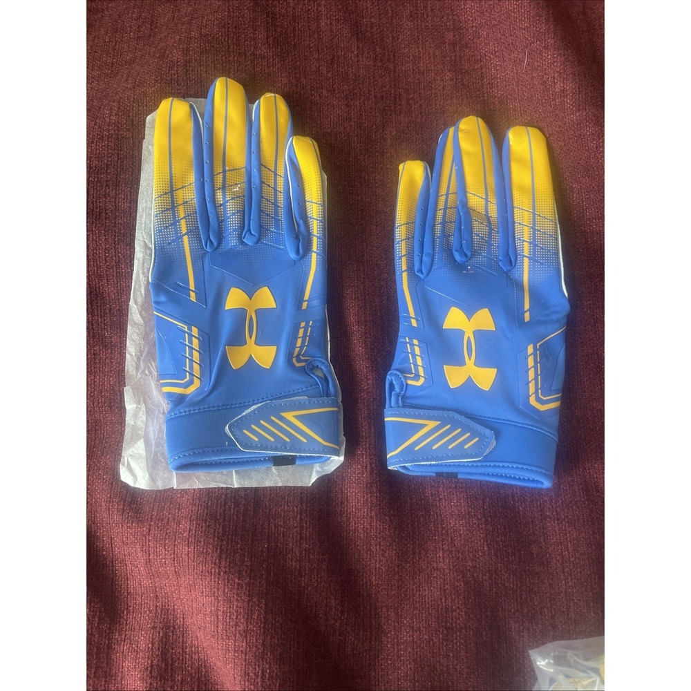 Under Armour Football Gloves XL Blue/yellow